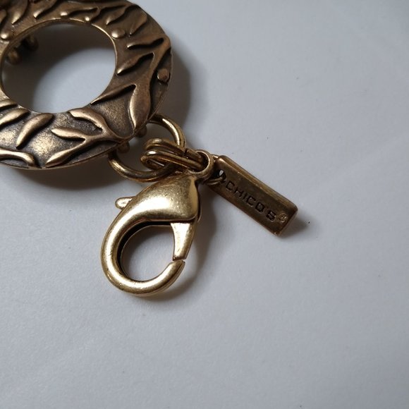 Colorful Chico's Metal Decorative Fashion Belt 42 Inches - Picture 5 of 15